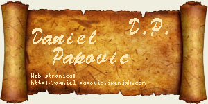 Daniel Papović vizit kartica